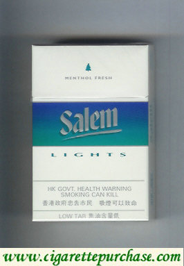 Salem Lights with line Menthol Fresh cigarettes hard box